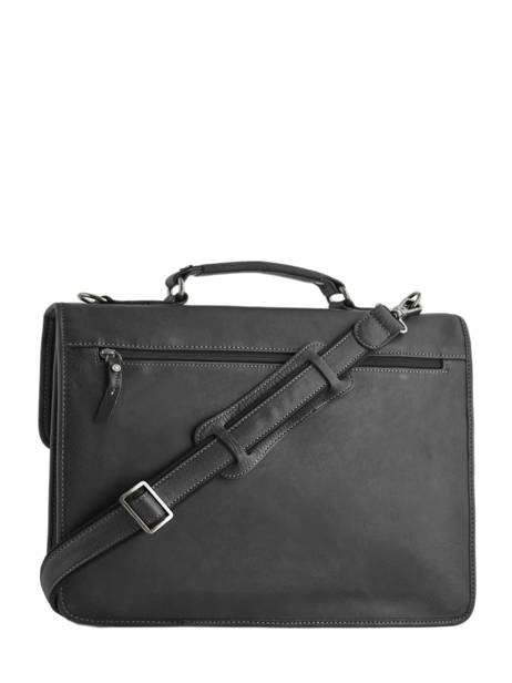 Briefcase 2 Compartments Etrier Black spider S34205 other view 3