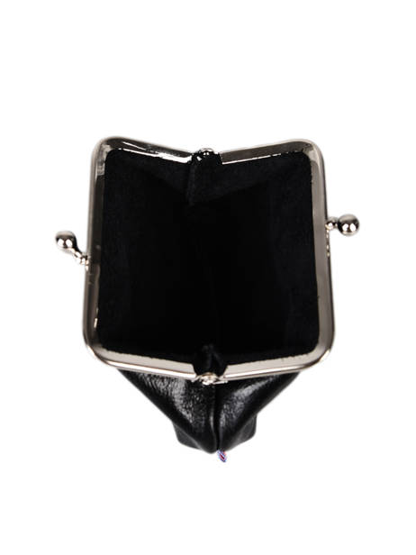 Leather Coin Purse Etincelle Irisée Etrier Black etincelle irisee EETI654 other view 1