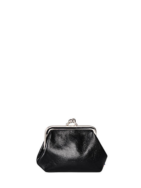 Leather Coin Purse Etincelle Irisée Etrier Black etincelle irisee EETI654 other view 2