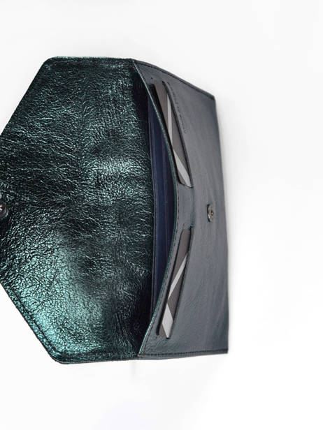 Leather Wallet Etincelle Irisée Etrier Blue etincelle irisee EETI054 other view 1