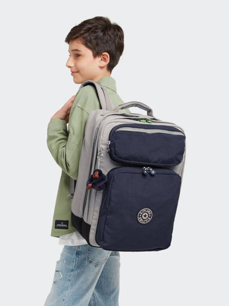 Backpack 2 Compartments Kipling Blue back to school - 00017131 other view 1