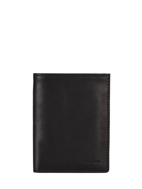 Wallet Card Holder Leather Leather Etrier Black oil EOIL748