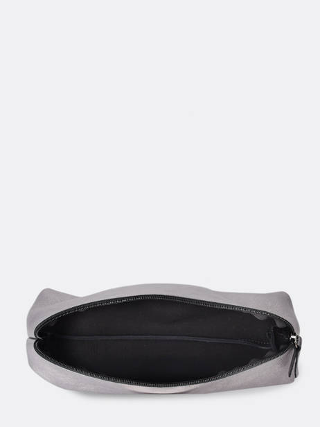 Metallic Leather Etincelle Pouch Etrier Silver etincelle irisee EETI753 other view 1