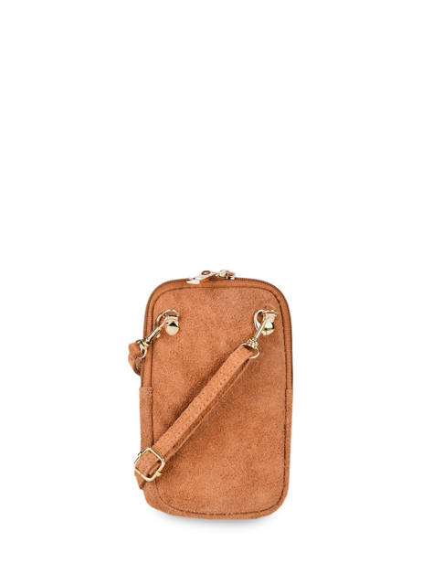 Leather Velvet Phone Bag Milano Brown velvet 936024 other view 4