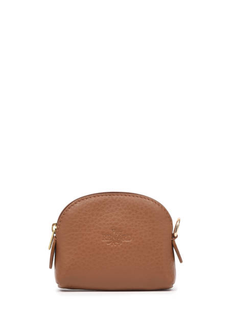 Coin Purse Leather Yves renard Brown foulonne 29365