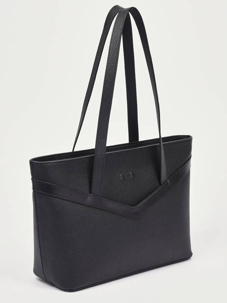 Sac Shopping Jelly Cuir Nathan baume Noir ines 2 vue secondaire 2