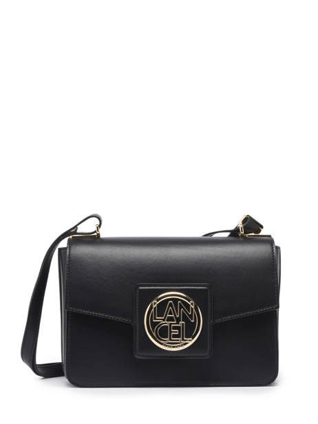 Medium Leather Roxane Shoulder Bag Lancel Black roxane A12073