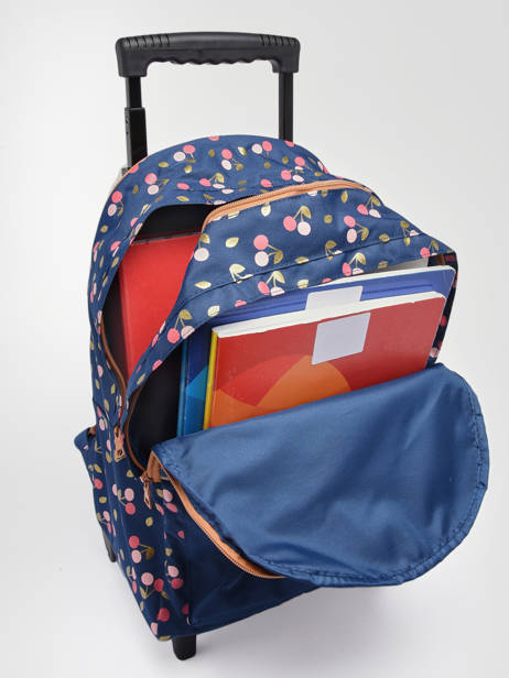 2-compartment Wheeled Schoolbag Tann's Blue les fantaisies f 73242 other view 3
