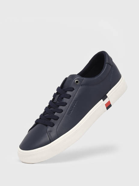 Modern Vulcanized Corporate Sneakers In Leather Tommy hilfiger Blue men 4036DW5 other view 1