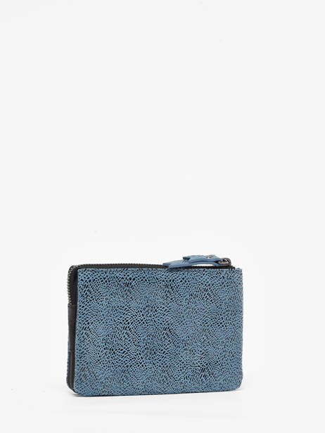 Leather Foulonné Wallet Yves renard Blue foulonne 29461 other view 2