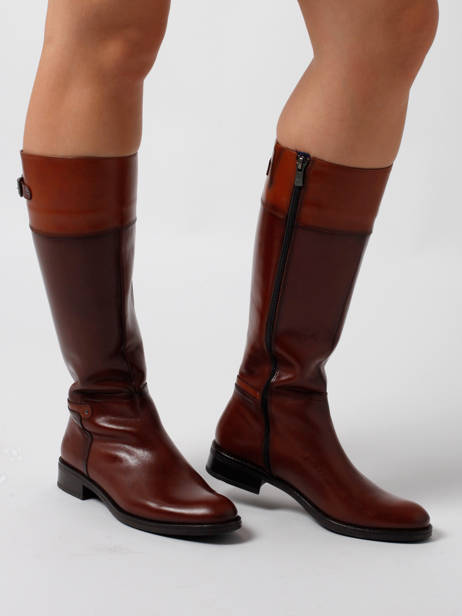 Bottes En Cuir Dorking Marron theme D7687 vue secondaire 2