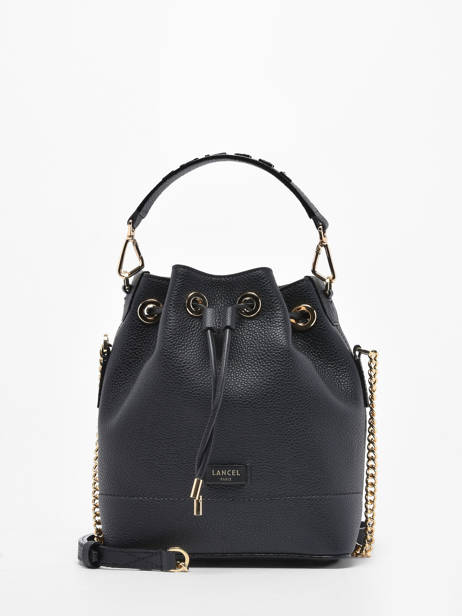 Small Leather Bucket Bag Ninon Lancel Black ninon A10922 other view 2