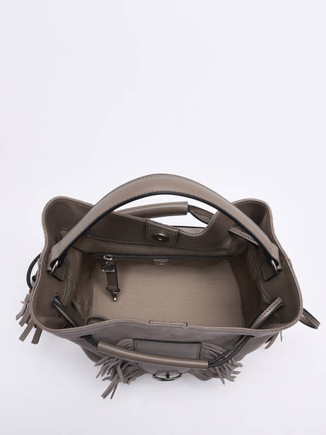 Leather Nomade Bucket Bag Etrier Gray nomade ENOM004M other view 3