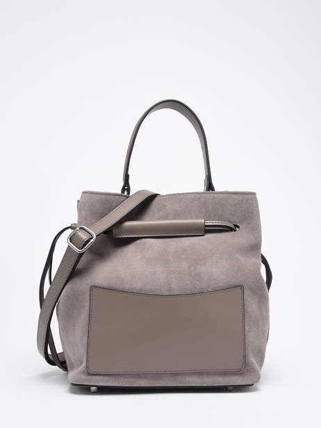 Leather Nomade Bucket Bag Etrier Gray nomade ENOM004M other view 4