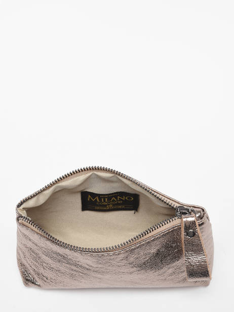 Zipped Leather Nine Pouch Milano Brown nine NI22114N other view 1
