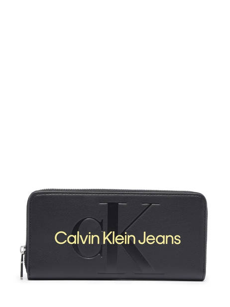 Portefeuille Calvin klein jeans Noir sculpted K607634