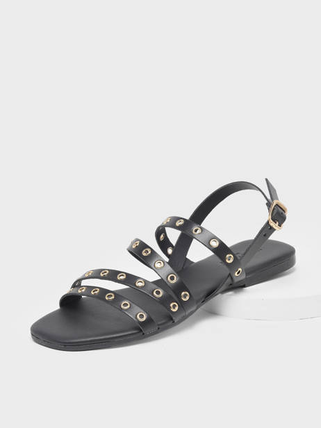 Sandals Canne Pieces Black women 17136402 other view 1