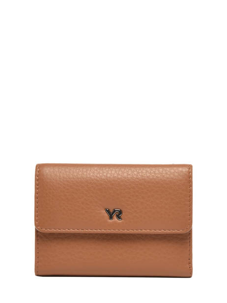 Wallet Leather Yves renard Brown foulonne 29421