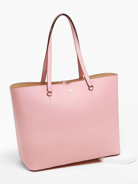 Leather Karly Tote Bag Lauren ralph lauren Pink karly 31911655 other view 2