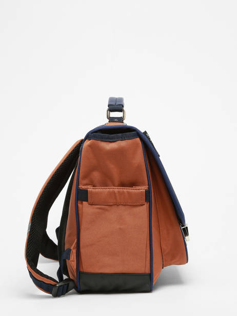 2-compartment Satchel Caramel et cie Brown fier GA other view 2