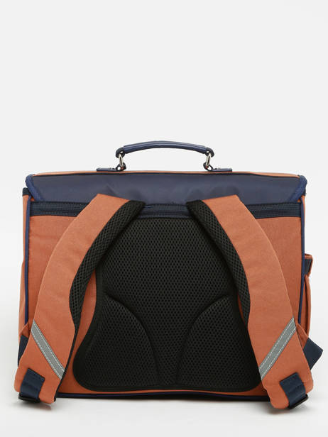 2-compartment Satchel Caramel et cie Brown fier GA other view 4