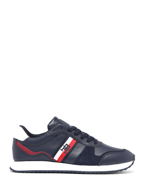 Sneakers In Leather Tommy hilfiger Blue men 4714DW5