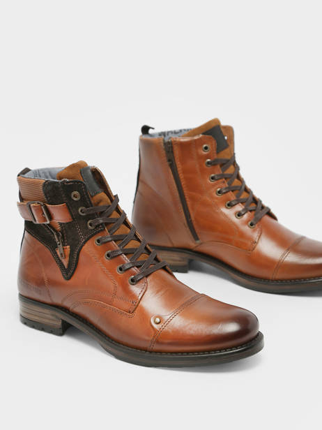 Boots Yero In Leather Redskins Brown men YERO other view 3
