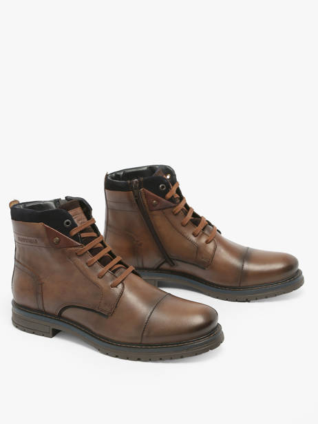 Boots Notif En Cuir Redskins Marron men NOTIF vue secondaire 3